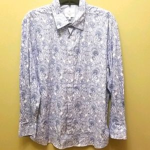 Construct Paisley Print Design Button Down